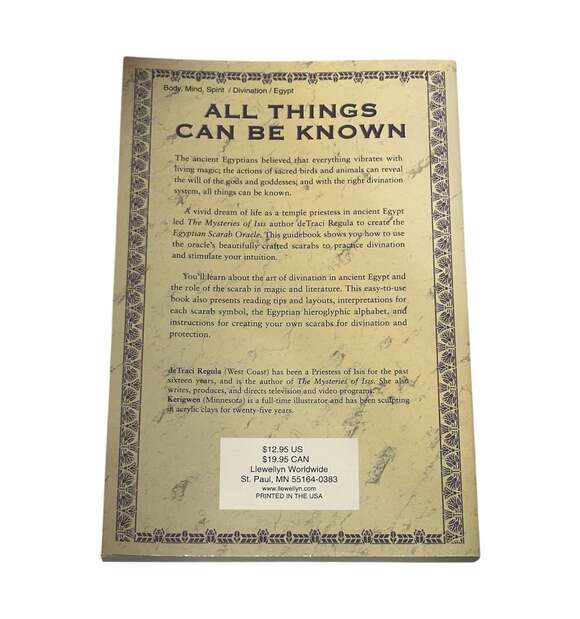 Sacred Scarabs For Divination & Personal Power - DeTraci Regula 1st Edition Book - Picture 2 of 3